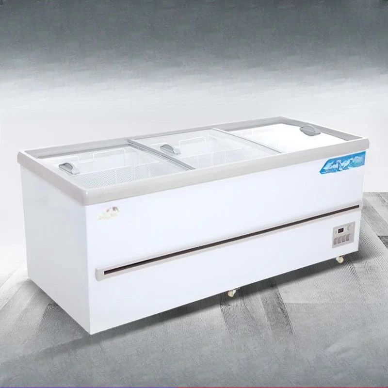 

Freezer display Commercial large-capacity ice cream freezer Horizontal refrigerator Refrigerated frozen fresh-keeping glass
