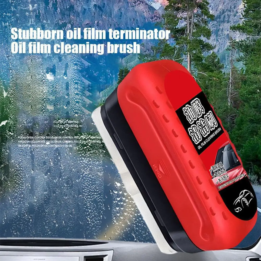 

Multifunctional Oil Film Cleaning Brush Powerful Windshield Dirt Film Car Cleaner Brush Removes Oil Cleaning V4o8