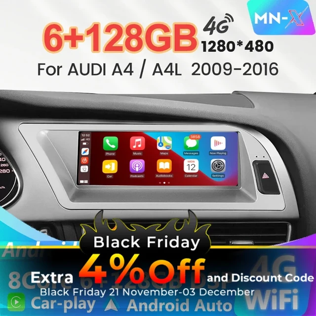 Androidナビ】Audi A4 (B8)用 10.2インチ【アウディ】（アウディ A4 8K 