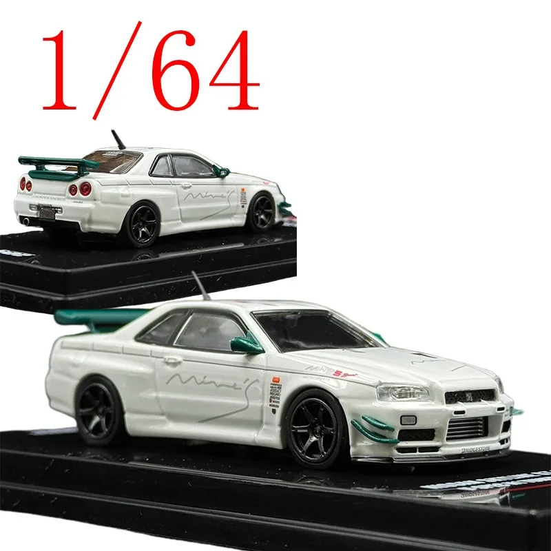 

INNO Diecast 1/64 Scale SKYLINE Alloy Model Cars SKYLINE GTR R34 V-SPEC MINES Play Vehicles Toys for Boys Gift Original Box