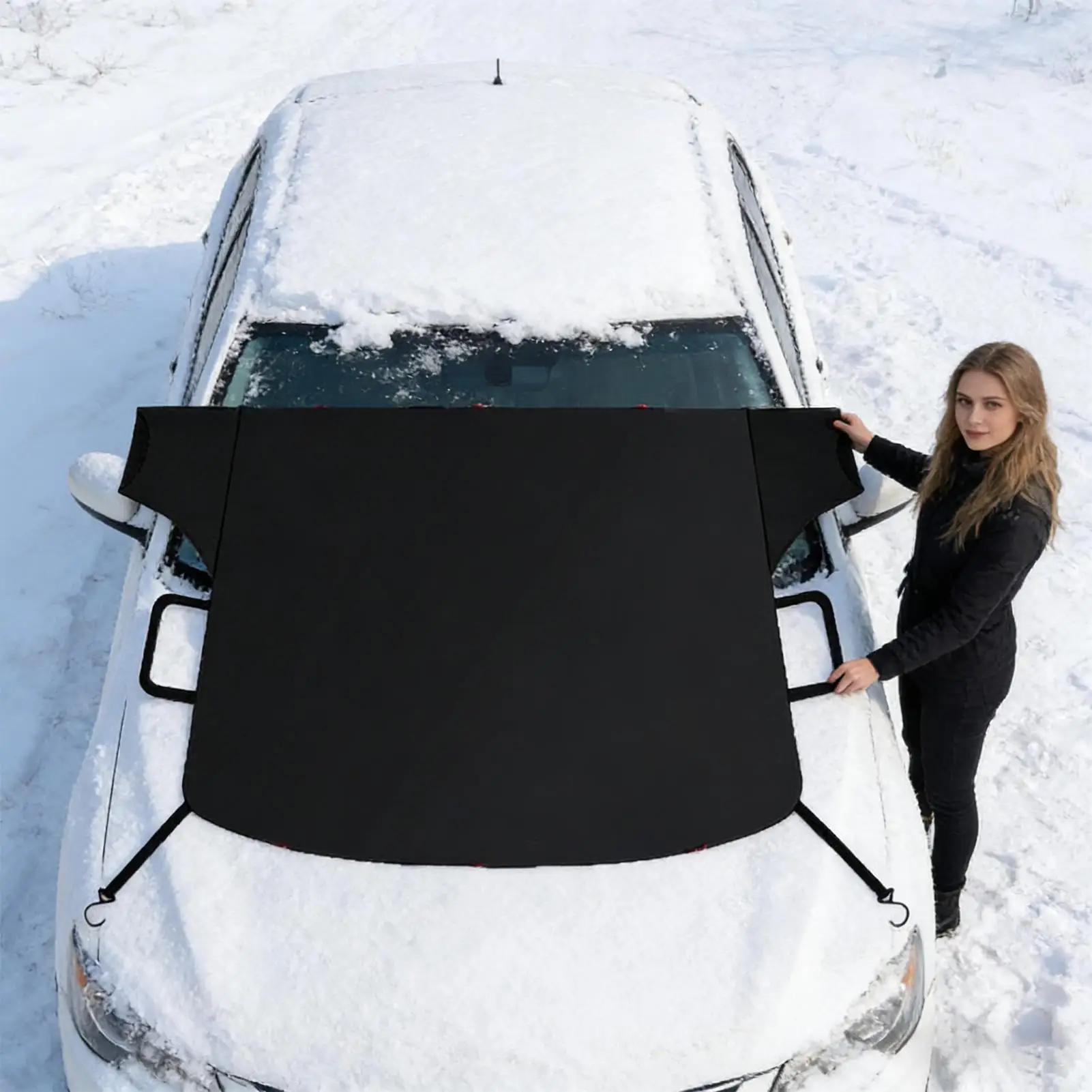 

Windshield Snow Cover Oxford Magnetic Frost Shield Protector Windshield Cover for Suv Truck Van Sedan Auto Vehicle Window Winter