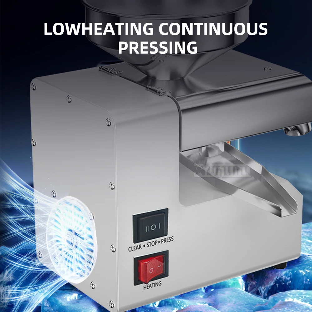 Maszyna do tłoczenia oleju ze stali nierdzewnej do orzeszków ziemnych i soi, ekstraktor do oleju z nasion dla małych firm.