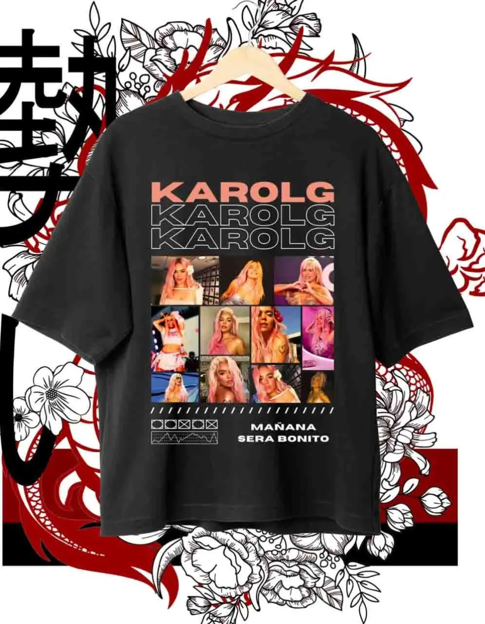 Camiseta Karol G, Camiseta Tomorrow Will Be Wonderful, Temporada Bichota, Álbum de Karol G, Algodón Puro, Camiseta de Cuello Redondo para Parejas, para Toda Temporada