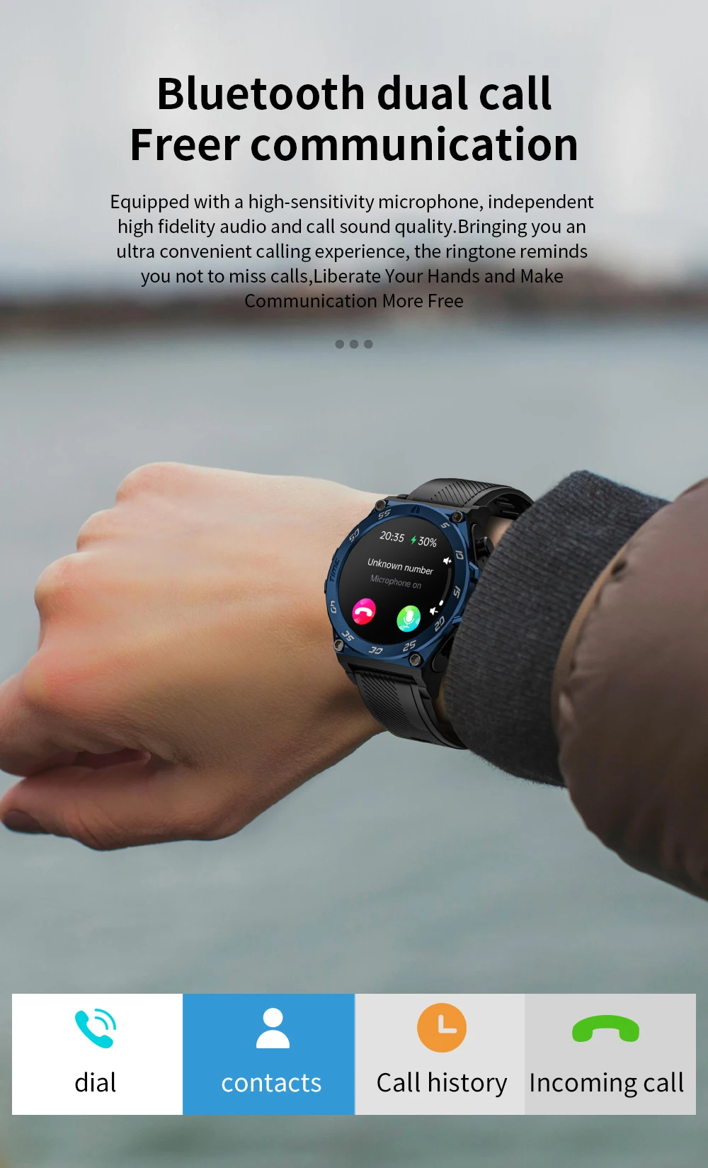 Time Owner TWS auricular 2 en 1 reloj, reloj inteligente de 1,53 pulgadas conexión Bluetooth AI asistente de voz Monitor de salud LC18 Smartwatch