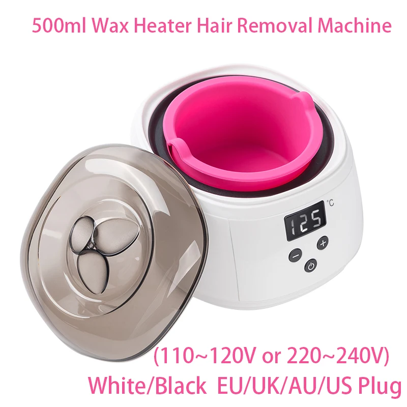 500ml LCD-Display Smart Silikon-Epilierer für Hände und Füße, Wachserhitzer, Haarentfernungs- und Wachstherapiegerät