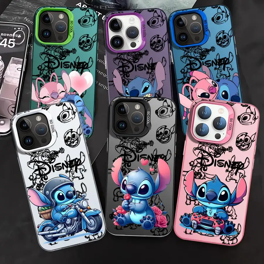 Cute Disneys Stitch Love Phone Case for Oppo Reno12 Reno11 Reno10 Reno8 Reno7 Reno6 Reno5 Z F T Pro Plus 4G 5G Matte Back Cover