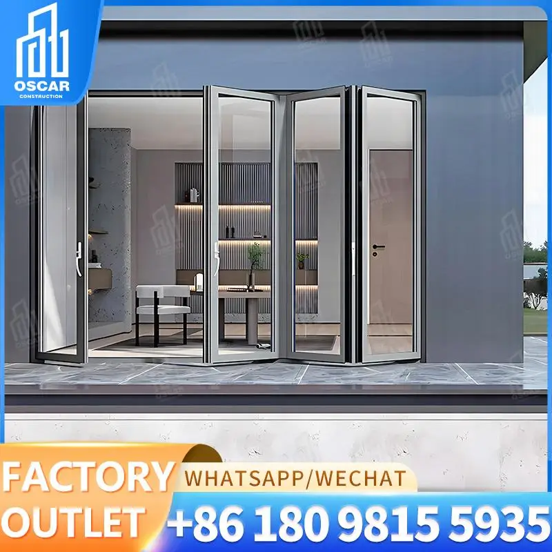 

Customizable European Style Bifold Door Ideal for Commercial Spaces Factory Direct Supply Bifold Door