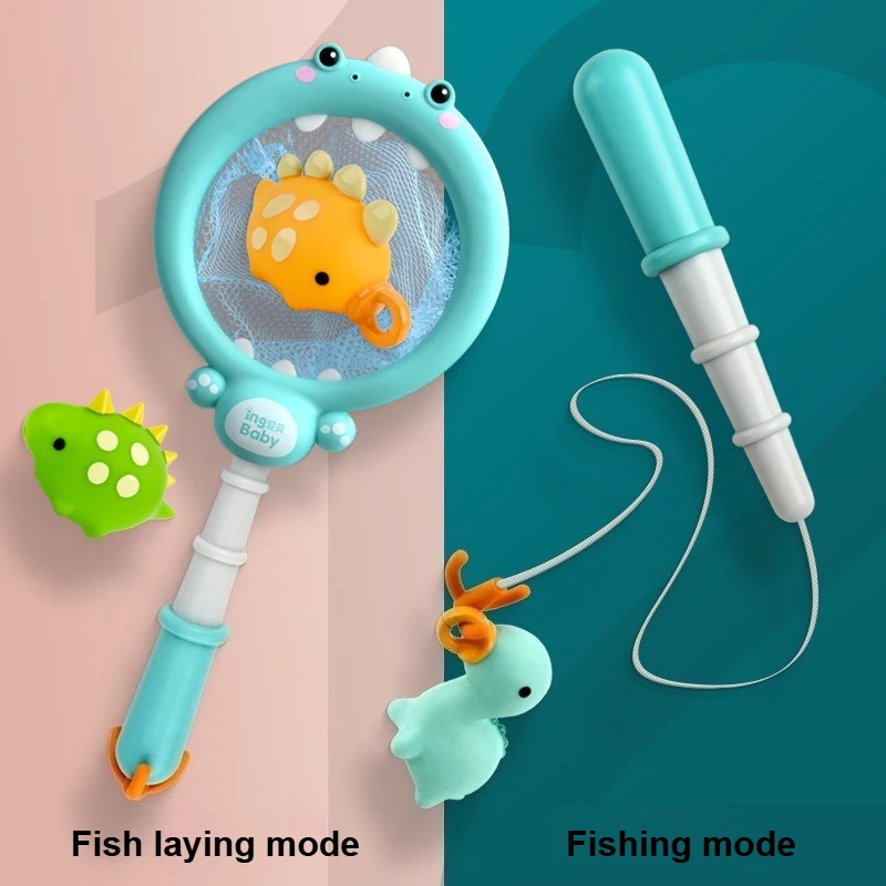 4 Uds./Juego de juguetes de pesca para bebé de verano, juguetes de pesca y juego de agua, baño con rociador de agua, rompecabezas para bebé, juguetes para cultivar la concentración