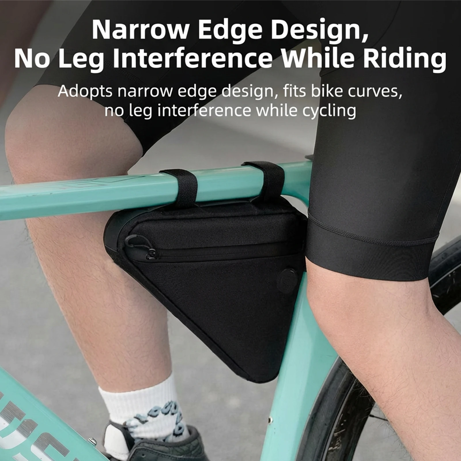 

Cycling Storage Bags Road Mountain Bike Frame Bag Waterproof Lightweight High Capacity Tool Storage Pouch With Reflective Strip