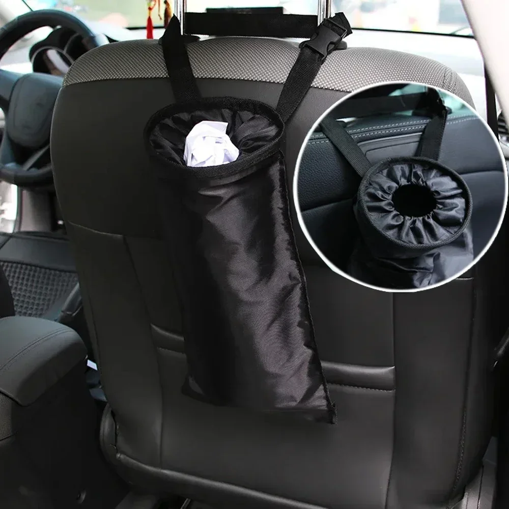Car Garbage Storage Bag Dust Seat Back Storage Rubbish Bin Box Sundries Holder Organizer Pocket Bags Auto Interior Accessories