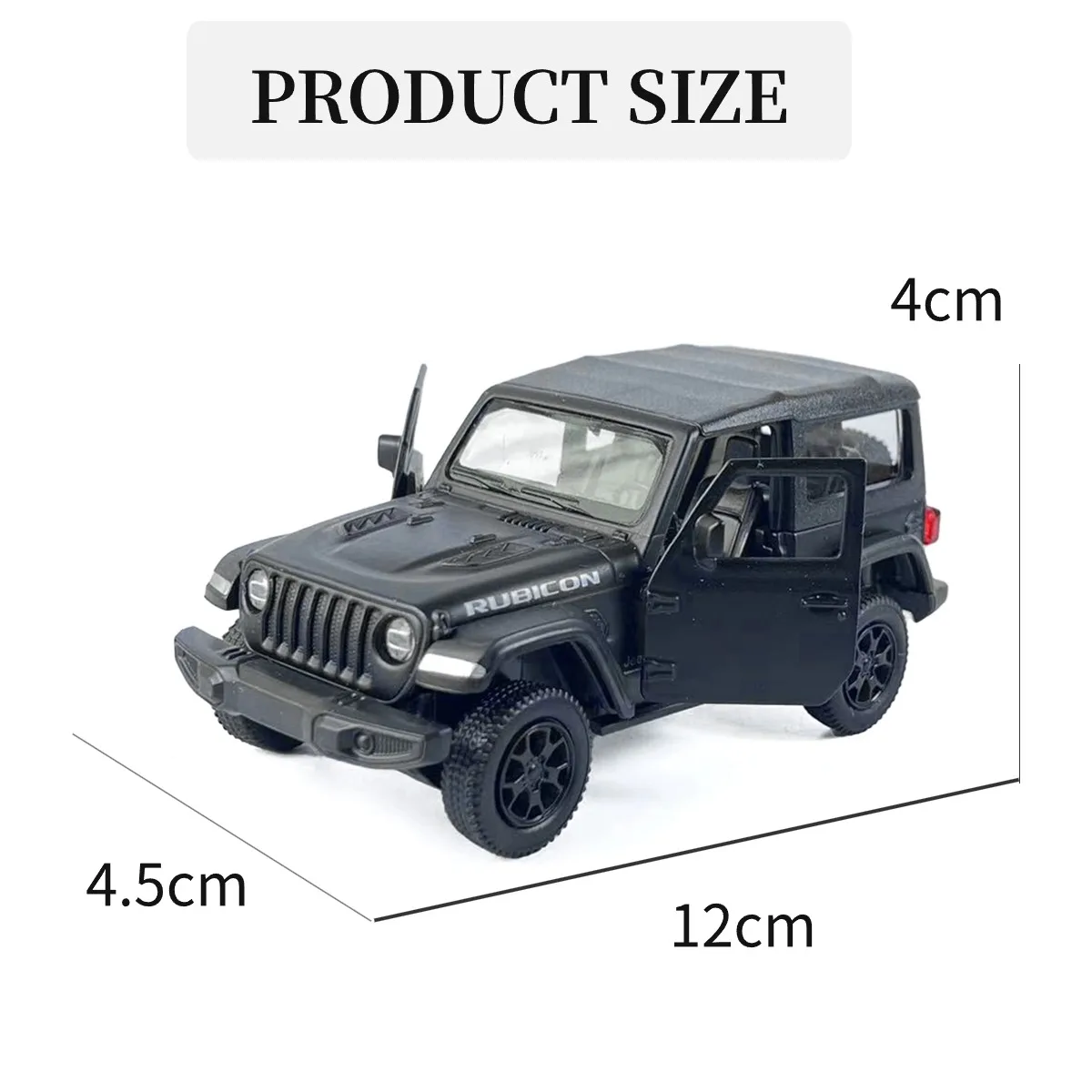 1/36 Pullback Toy Car Model Jeep Wrangler Rubicon Official Licensed Alloy Diecast Vehicle Scale Replica Xmas Gift Kid Boy Toy