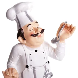 Resin Crafts Chef Statue, Creative Character Ornaments, Home Decoration, Bar, Western Restaurant, Cafe, Cake Shop Decor, VIP Fas