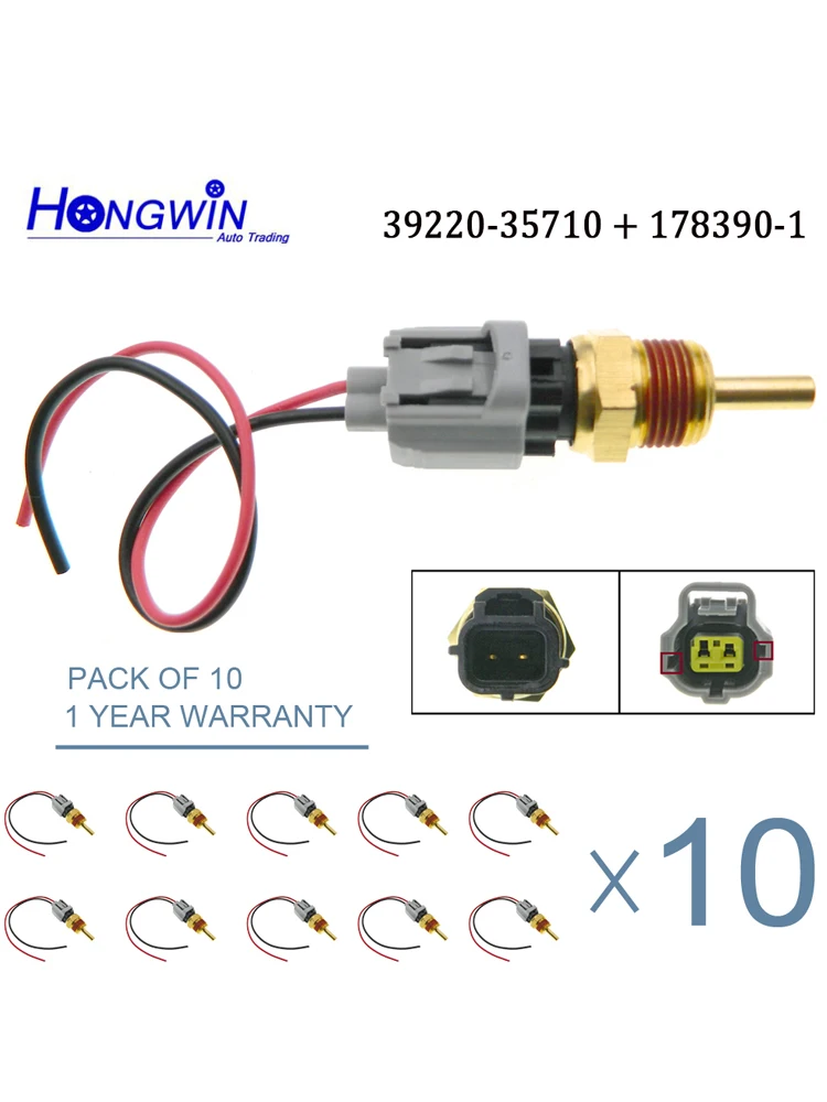 1/2/4/10SET czujnik temperatury chłodziwa gniazdo wodoodporny kabel połączeniowy wtyczka 39220-35710 dla Mitsubishi Mirage Hyundai 93-2010 — zdjęcie 2
