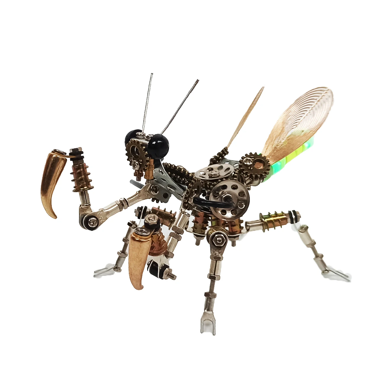 diy machinery precision insects difficult handmade gift ornaments 3d three-dimensional mantis metal assembly model toy