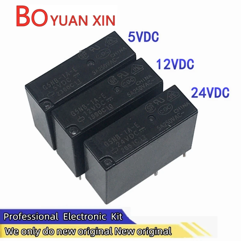 Power relay G5NB-1A-E- 5VDC 12VDC 24VDC DC5V DC12V DC24V 5A Impulse voltage resistant small relay for opening and closing