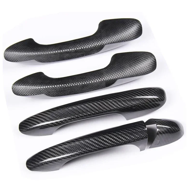 Full Dry Carbon Fiber Door Handle Cover Trim for Benz A B C E S CLA CLS GLB GLC GLE EQA EQB EQC W205 4 Door 5 Pieces LHD/RHD