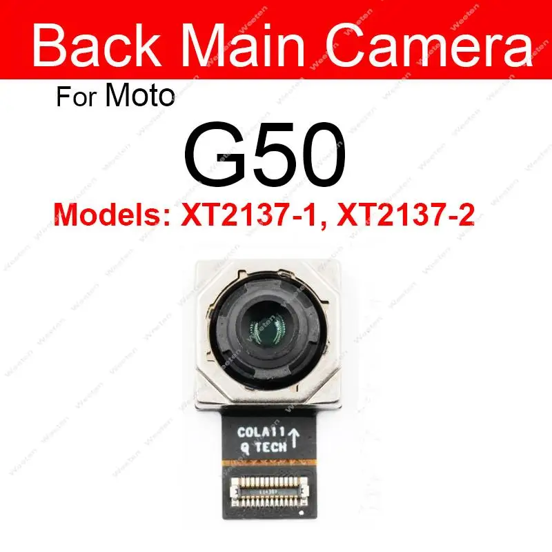 Front Rear Main Camera For Motorola MOTO G60 60S G50 G30 G20 G10 Front Selfie Facing Back Primary Camera Flex Cable Parts