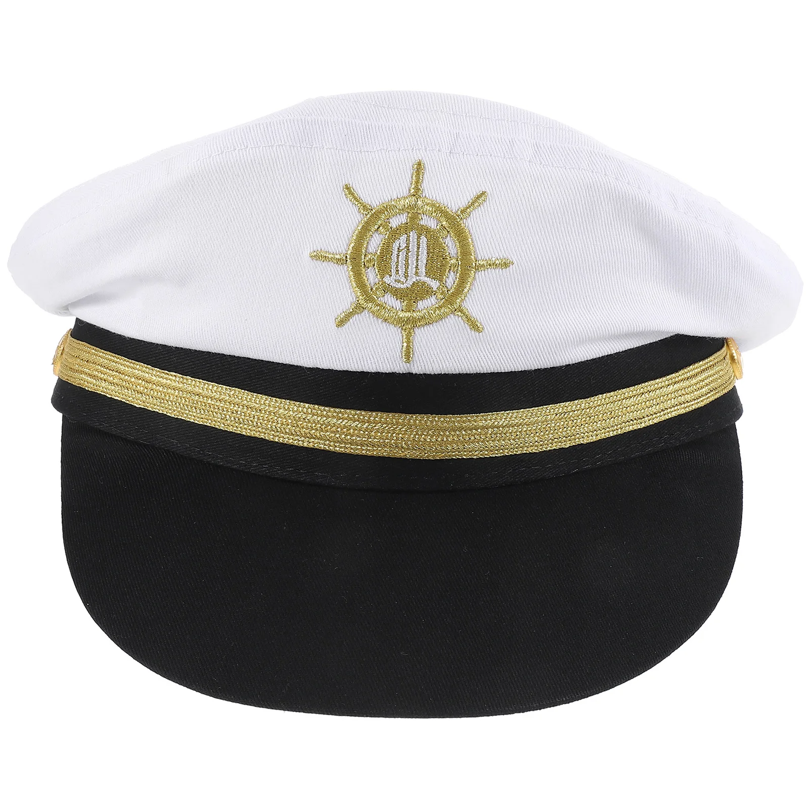 Kapelusz marynarski unisex z regulacją, kapelusz kapitana łodzi na imprezy kostiumowe, dekoracje jachtowe, akcesoria dla mężczyzn i kobiet.