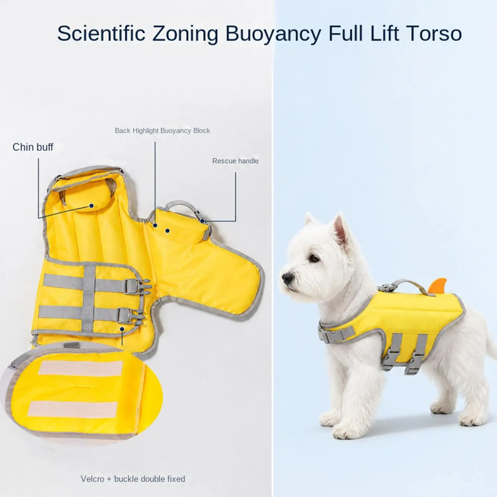 Hunde-Schwimmweste Reflektierend Verstellbare Haustier-Schwimmweste mit Verbessertem Auftrieb Sicherheits-Schwimmbekleidung mit Rettungsgriff für Hunde – Detail 18