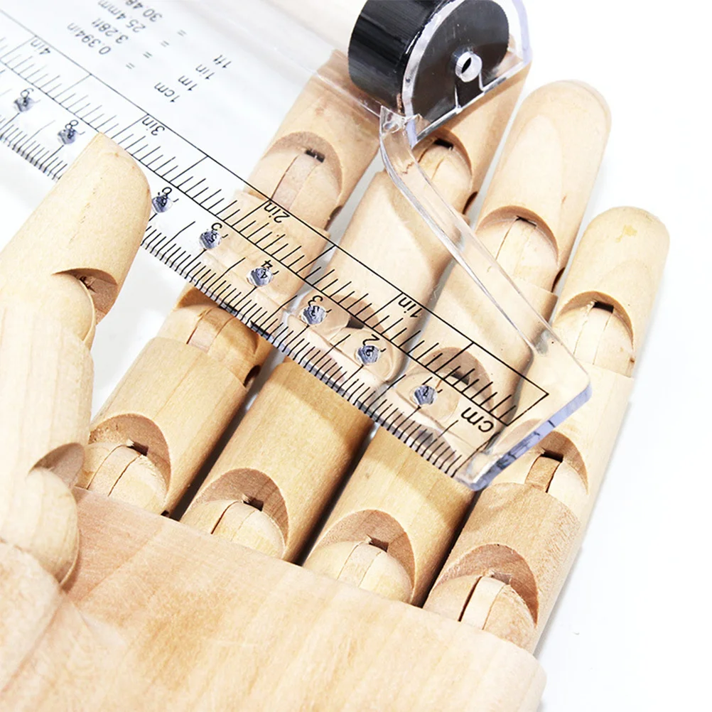 مسطرة دوارة 30 سم أداة رسم متوازية متعددة الأغراض لقياس الزوايا ودائرة القوس وصياغة الهندسة والمدرسة