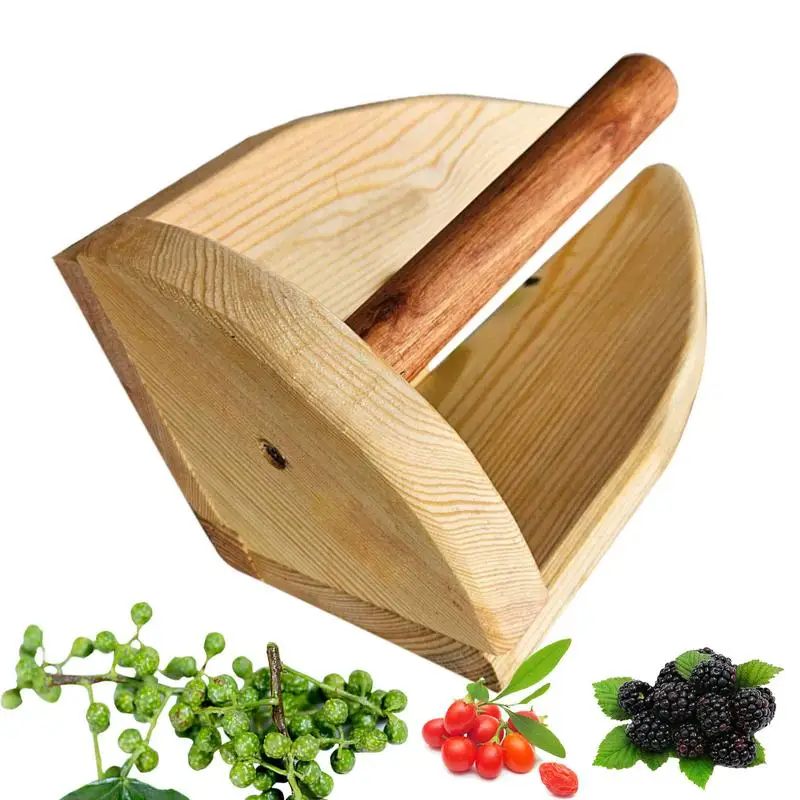 

new 1pc Wooden Handle Berry Picker Blueberry Collection Convenient Handle Picking Tool Greenhouse Garden Farm Fruit Harvester