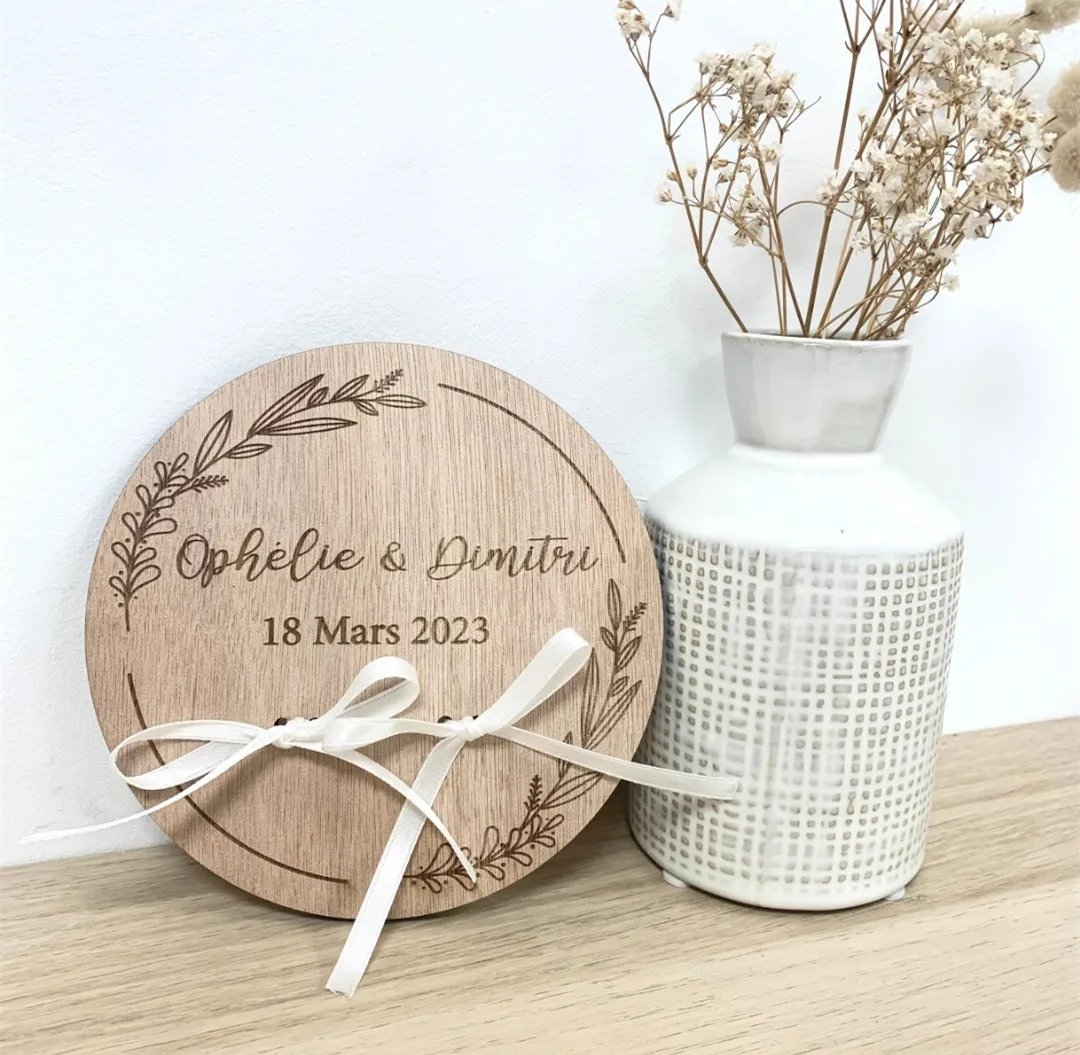 Personalized Wooden Ring Stand, Custom Wedding Ring Bearer Holder, Rustic Wedding Gift, Anniversary Gift for Her