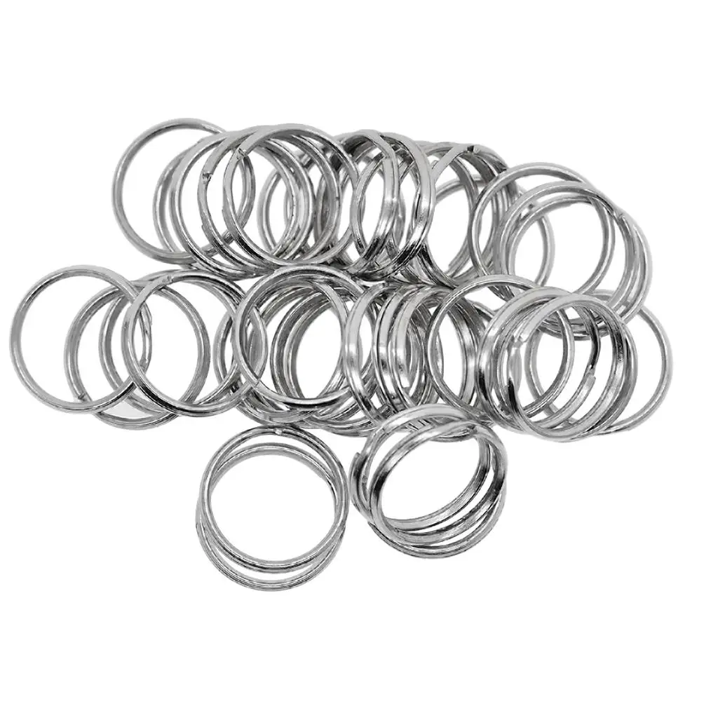 Split Ring Key Rings Jewelry Metal Jump Rings Connector for DIY Crafts and Key Organization Projects