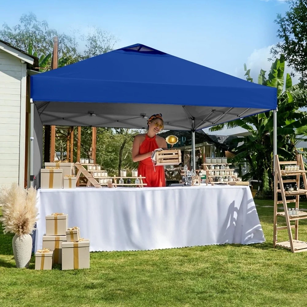 

10x10 Pop Up Canopy with 1 Side Wall, Beach Tent with One Push Setup, Outdoor Sun Shade, Customized