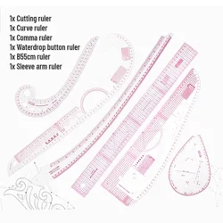 French Curve Ruler Utility Patchwork Rulers Kit Plastic Measure Tailor Ruler Drawing Template DIY Clothing Sewing Supplies Tools