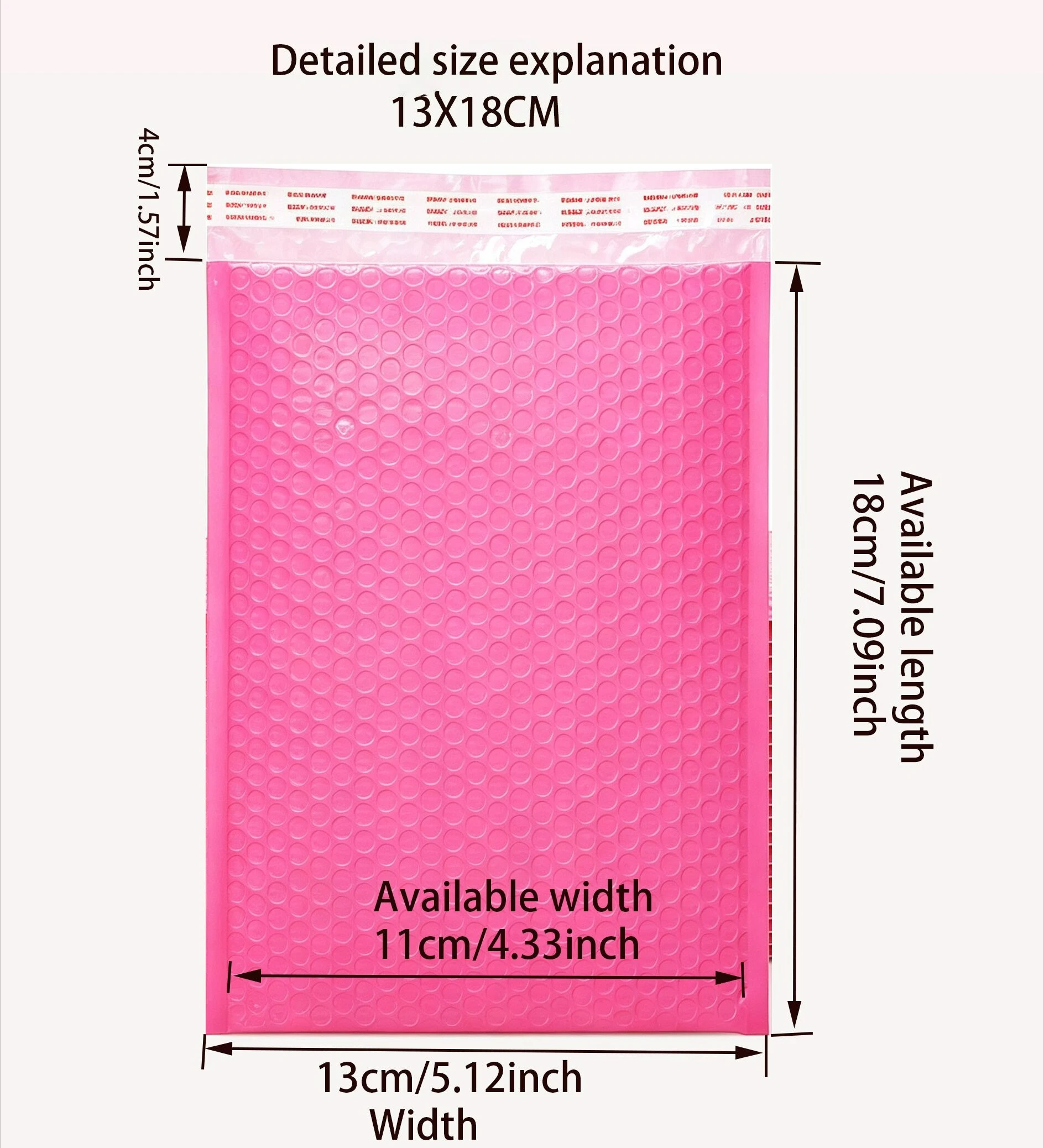100 Pcs Pink Bubble Padded Envelopes Self‑Adhesive Poly Mail Bags Anti‑Collision Waterproof Bubble Mailers for Jewelry Packaging