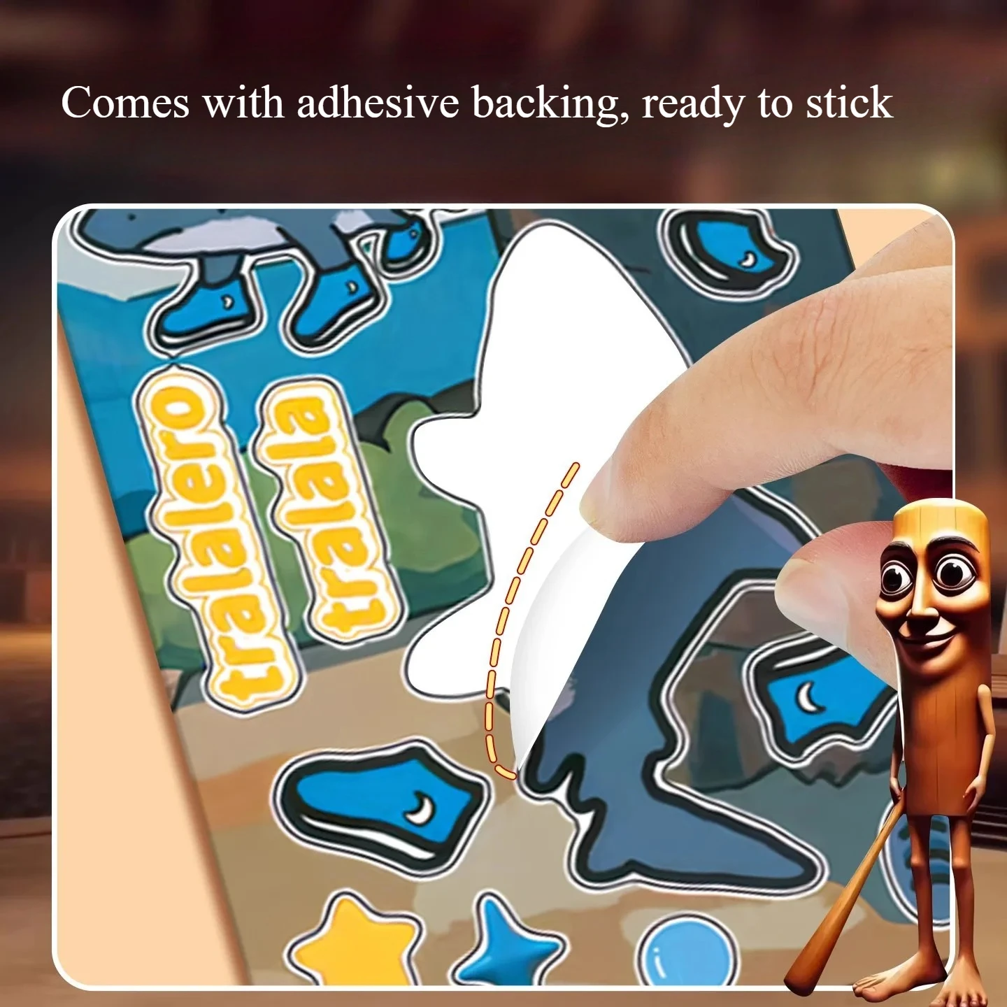 8PCS Tralalero Tralala Adesivi Tungtung Sahur Brainrot Anime Cambiare Vestiti Puzzle Paster Decorazione FAI DA TE Classico Giocattolo Regalo per I Bambini