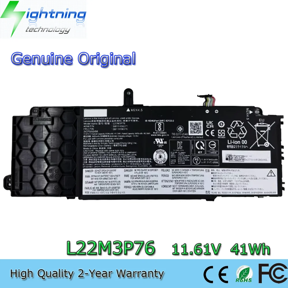 

Original L22M3P76 L22L3P76 L22D3P76 11.61V 41Wh Laptop Battery for Lenovo Thinkpad X13 Gen 4 Yoga Gen 4 X13 2-IN-1 Gen 5