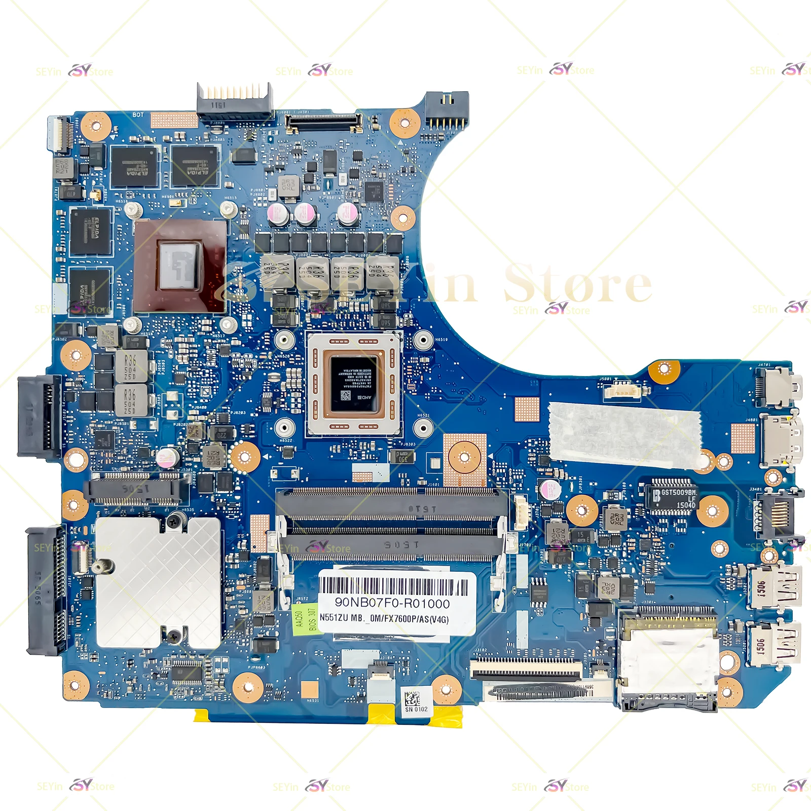 N551ZU Mainboard Für ASUS N551Z G551ZU Laptop Motherboard A10 FX7600P M280-4G 100% Funktioniert