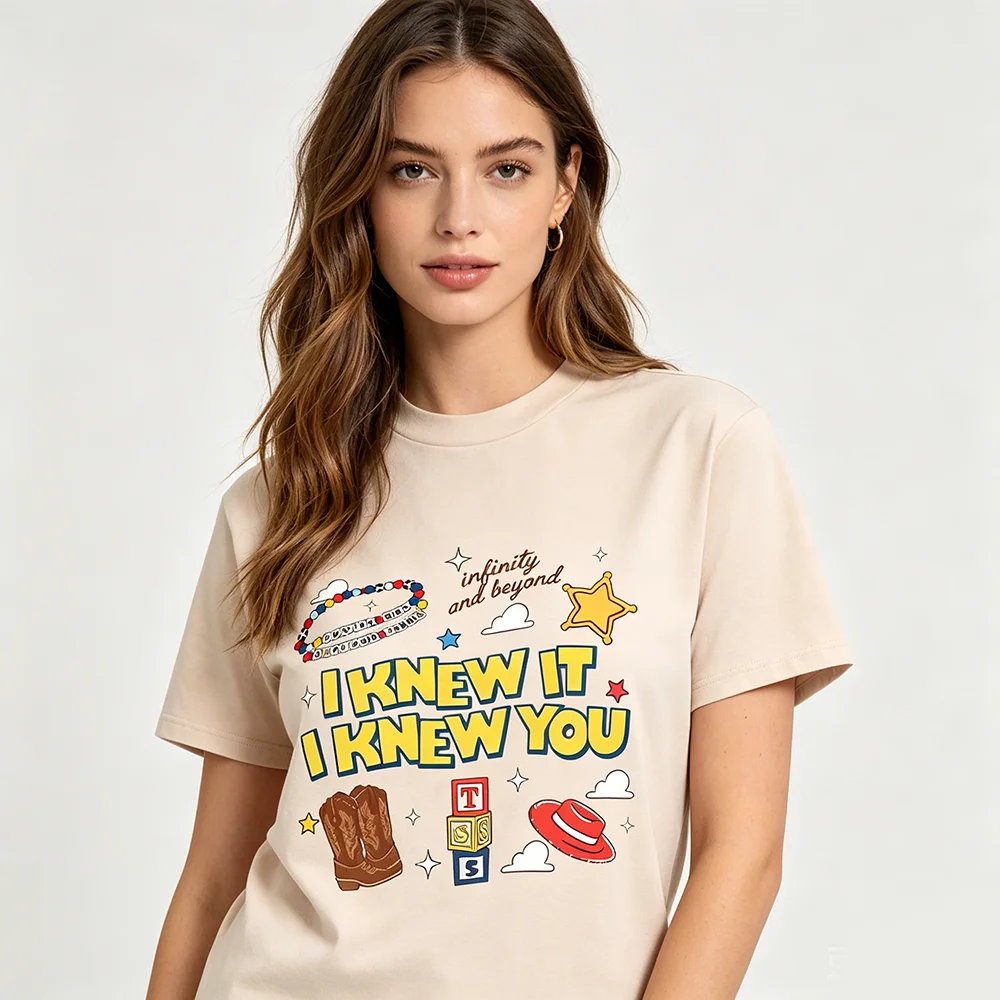 I Knew It I Knew You Cute TS Story Graphic T SHIRTS Gift for Music Fan Tee Toy Friends Shirt Cotton Unisex Comfortable Clothing