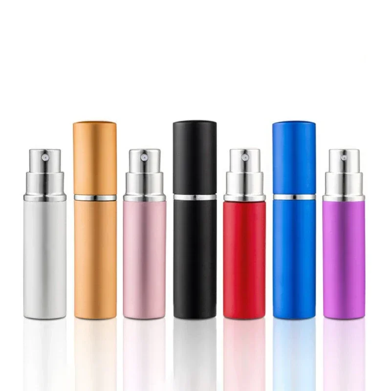 3/5/7pcs Mini Portable For Travel Aluminum Refillable Perfume Bottle With Spray&Empty Cosmetic Container With Atomizer