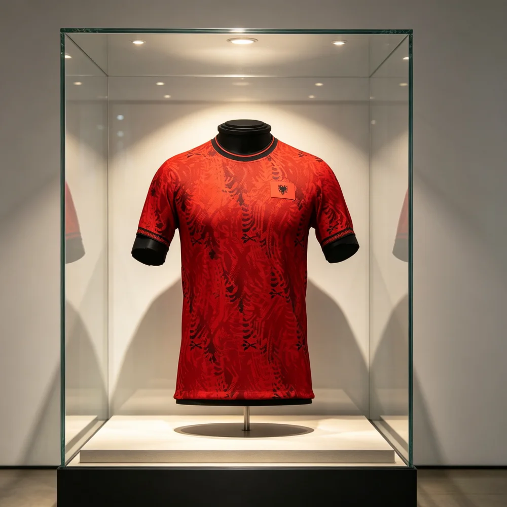 2026 New Albanian Design Football Jersey  Fan Friendly Breathable Light and Thin Hot Sale Quick Drying Comfort Family Kids Tees