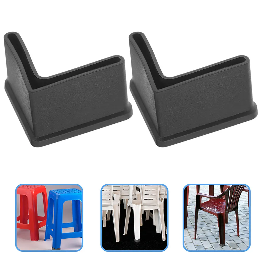 

8pcs Ladder Rubber End Caps 40X40Mm L Shape Furniture Angle Pad Foot Cover Protector Anti Slip Black Angle Iron Foot Pads Bed