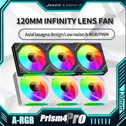 PC Case Fan 120mm 4 Pro 5V 3Pin ARGB Cyclic Mirror Light Effect Lian PWM 800 to 2000RPM Cooling Fan li