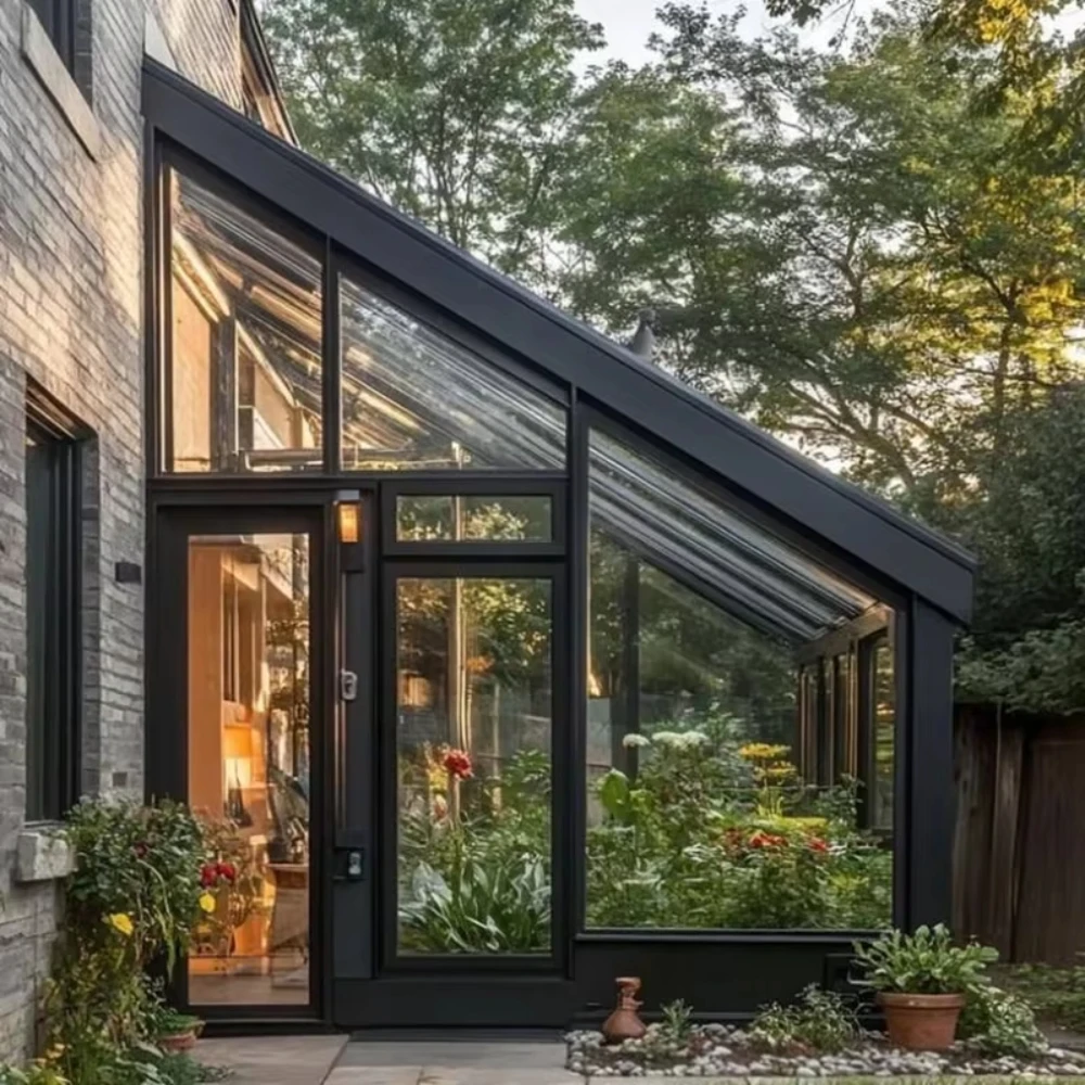 

Custom Sunroom System Broken Bridge Aluminum Windows Doors Aluminum Balcony Enclosure Glass Room For Patio Outdoor Use
