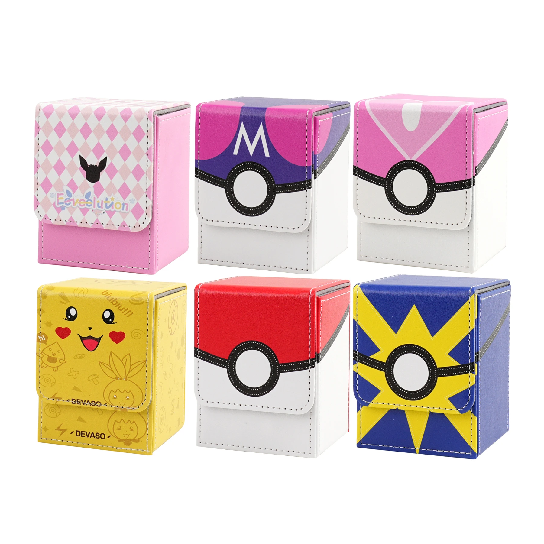 

25 стилей, мультяшная коробка для хранения карт Ptcg Gengar, коробка для хранения карт Ws Opcg Ptcg Slowpoke, кожаная высококачественная коробка для хранения карт, подарочная игрушка