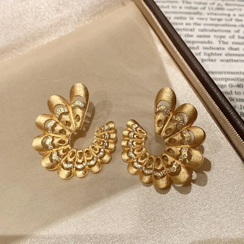 

AETEEY S925 Silver Needle Vintage Diamond-Inlaid Peacock Earrings Ethnic Retro Exquisite Ear Accessory