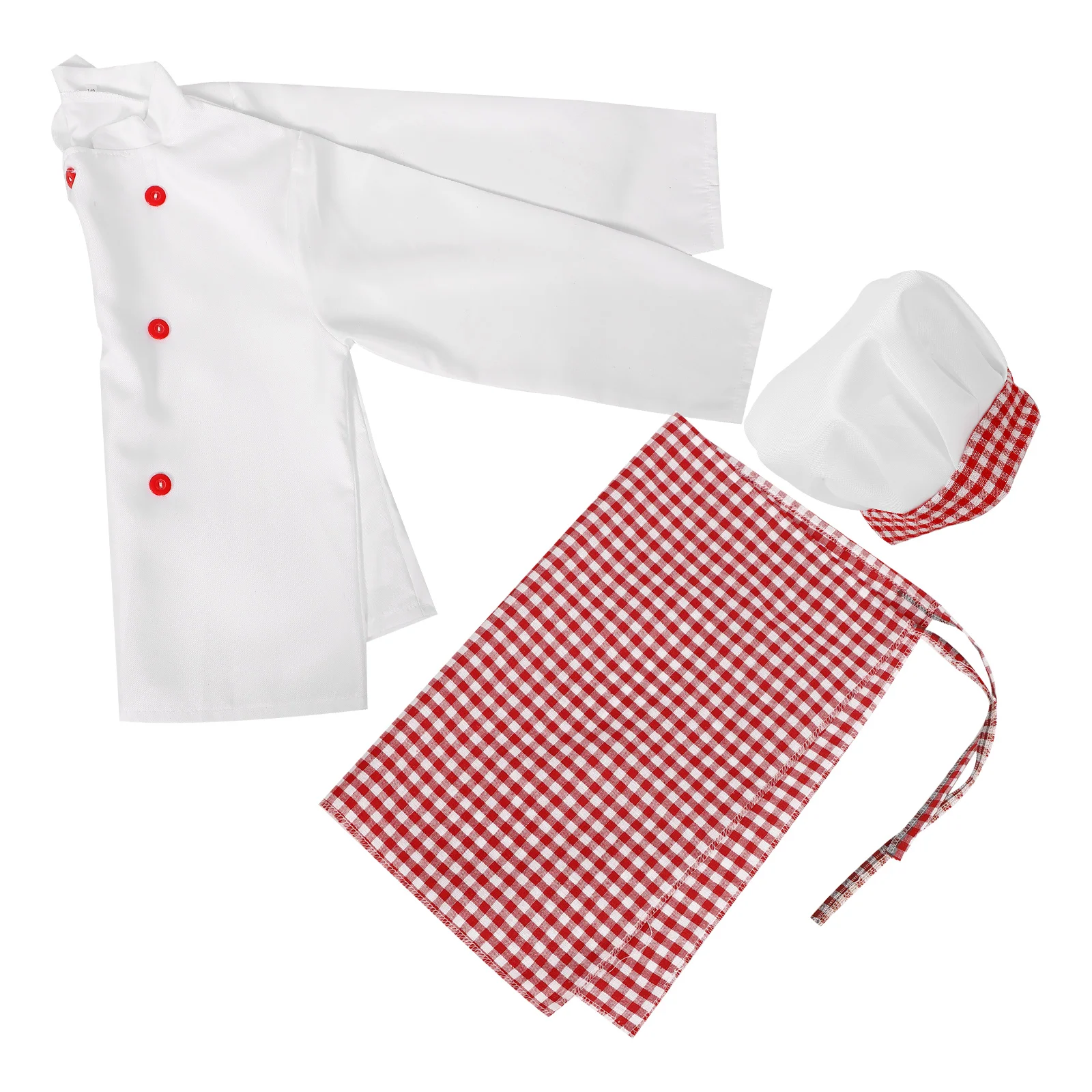 

Little Chef Costume Kids 130cm Pink Long Sleeve Role Play Clothes Hat Apron Clothes Children Cooking Costumes