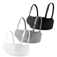 3 PCS Set Breathable Front Open Nursing Bra Maternity Underwear Pregnancy Bra Full Cup Wireless Comfortable Breastfeeding Bra