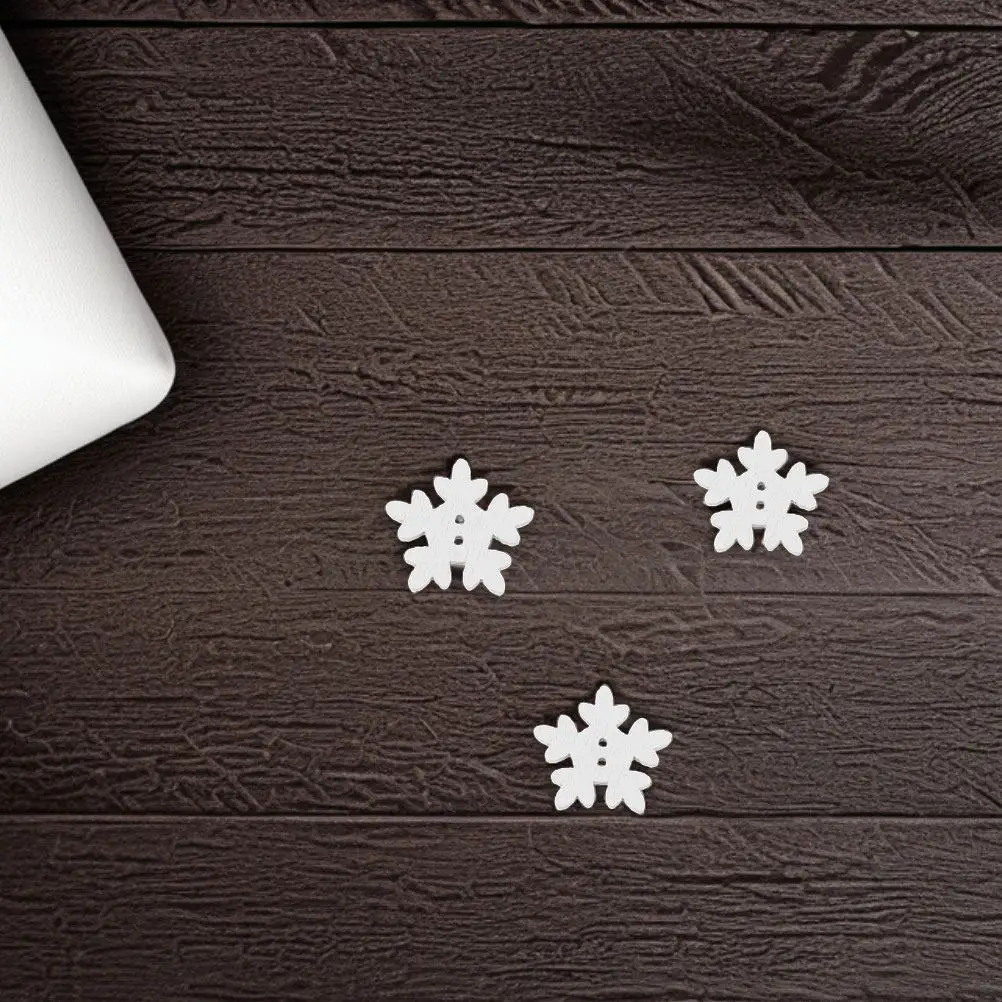 

150 шт. деревянных пуговиц-снежинок белого цвета для рукоделия, шитья, скрапбукинга, украшения одежды, кардиганов, пальто