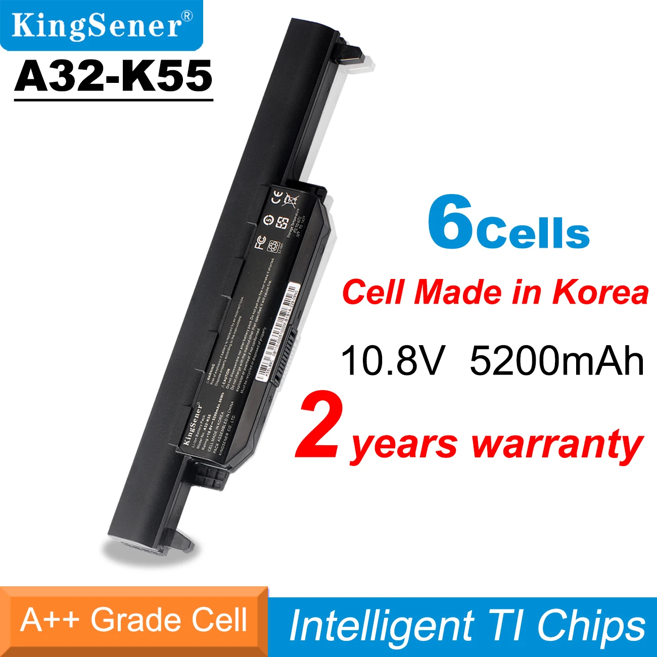 

Аккумулятор KingSener A32-K55 для ASUS K55 K55V X55U A45 A45D A45V A75A A75V K45 K45N K45V K75 K75A K75D R400 R500 X45A X55C