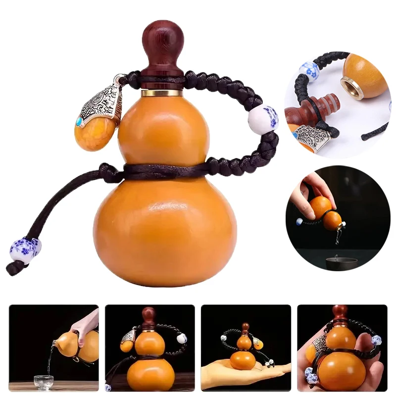 Multi-Use Gourd Wine Jar for Decoration, Empty and Portable