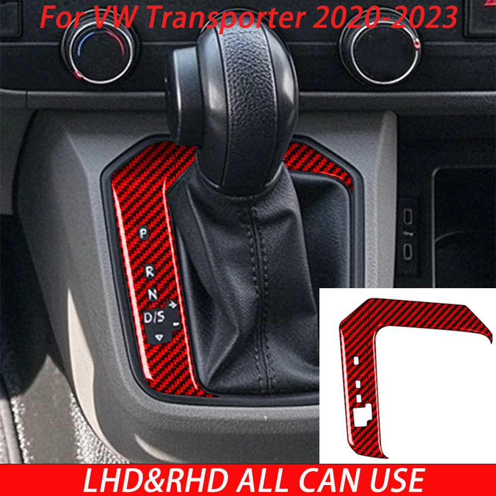 Carbon Fiber Sticker For VolkswagenTransporter 2020 2021 2022 2023 Gear Selection Button Panel Trim Decal Gift for Car Lover