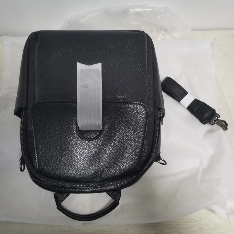 SHELKSBAG Genuine Leather Backpack Purse For Women Black Real Soft Leather Travel Convertible Rucksack Ladies Shoulder Bag