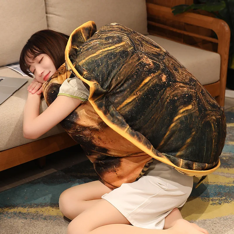 Giant Removable Turtle Clothes Plush Toys, Stuffed Soft Tortoise Shell Pillow, Funny Rave Party Creative Birthday Gifts, 100cm