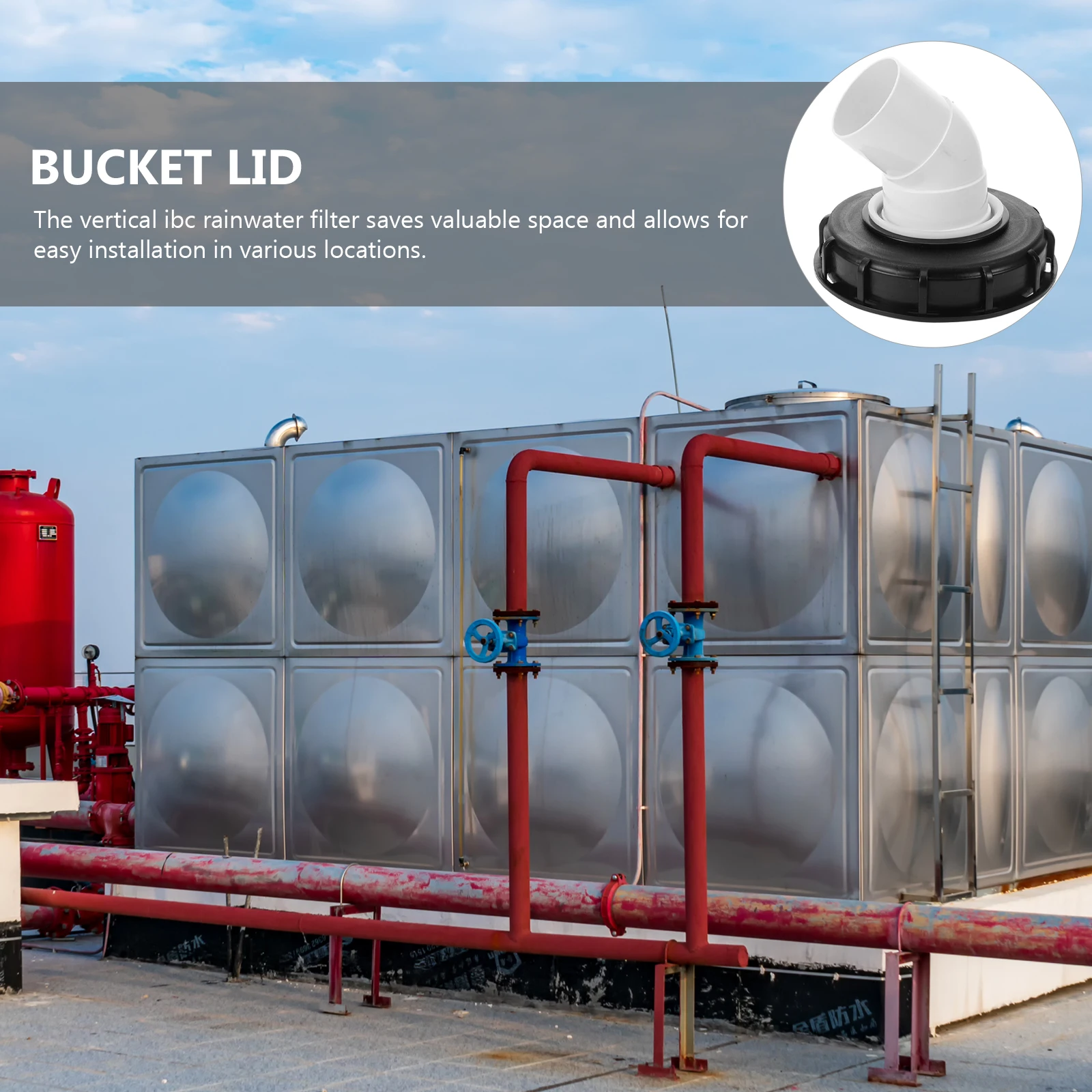 

Ibc Lid Filter Dn150 Vertical Rainwater Tank Lid Plastic Bucket Cover Sturdy Filter Replacement Bucket Covers Small Barrel Lids